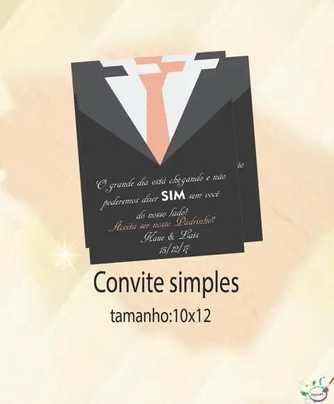 Convite Simples -padrinho