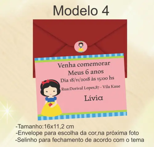 Convite-branca de Neve
