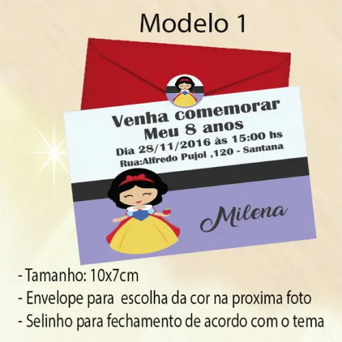 Convite-branca de Neve