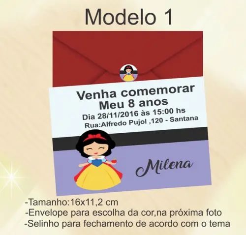 Convite-branca de Neve