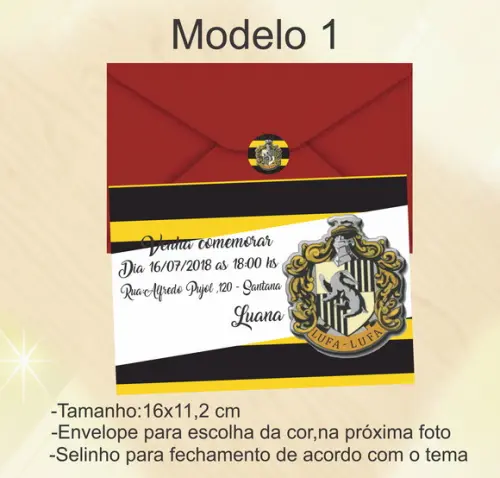 Convite-brasões Hogwarts