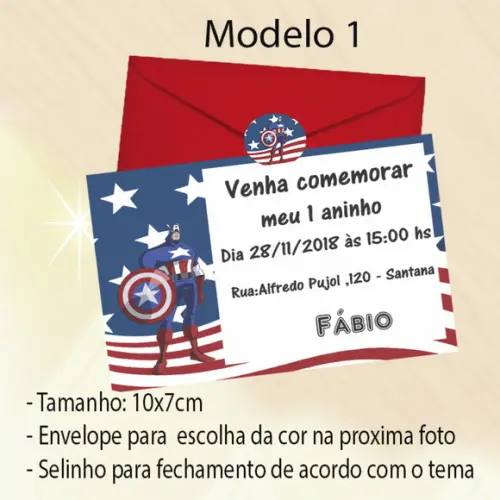 Convite-capitão America