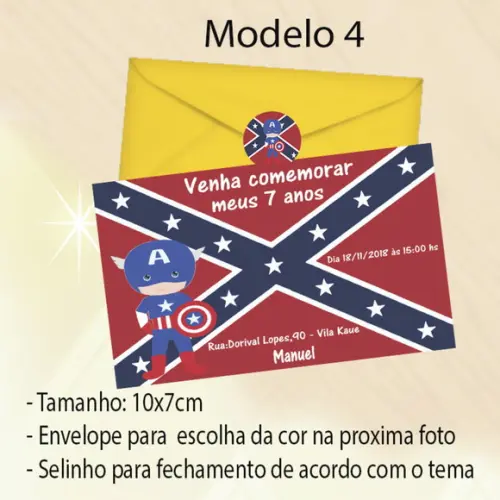 Convite-capitão America