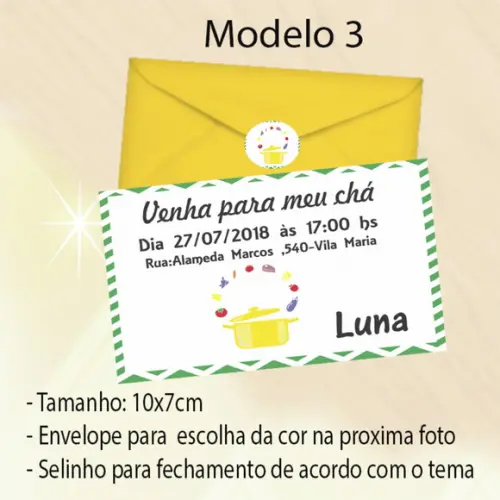 Convite-chá de Cozinha/panela