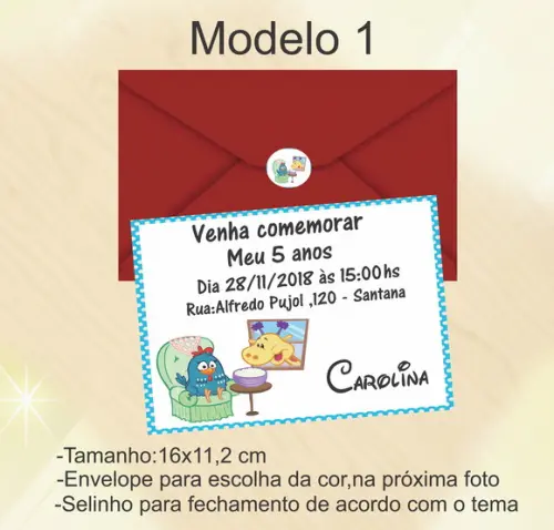 Convite-galinha Pintadinha