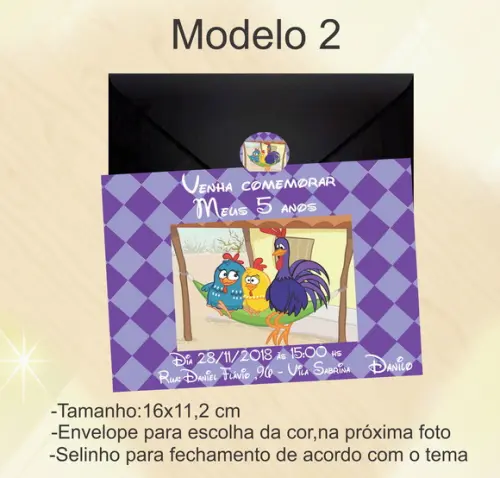 Convite-galinha Pintadinha