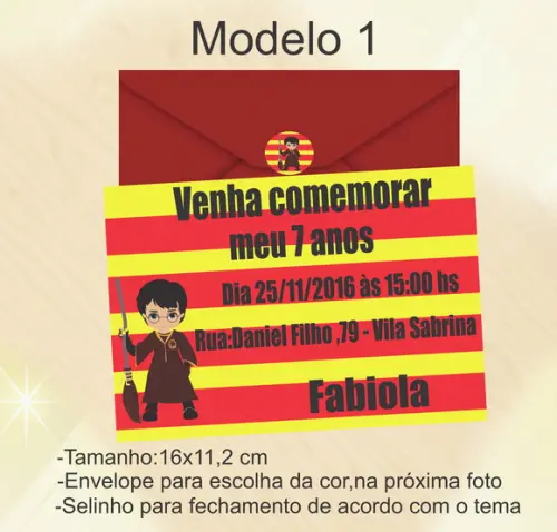 Convite-harry Potter-modelo 1