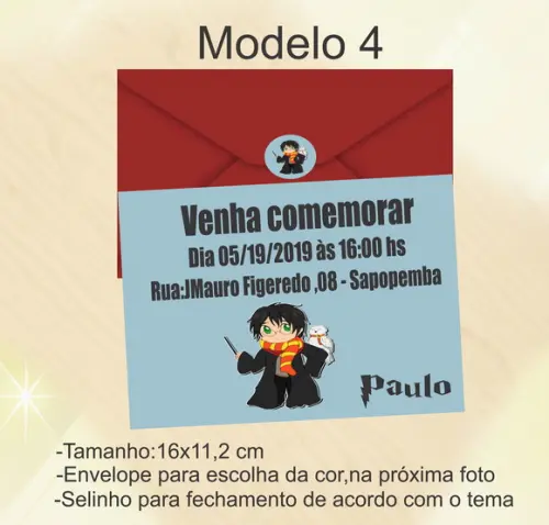 Convite-harry Potter-modelo 1
