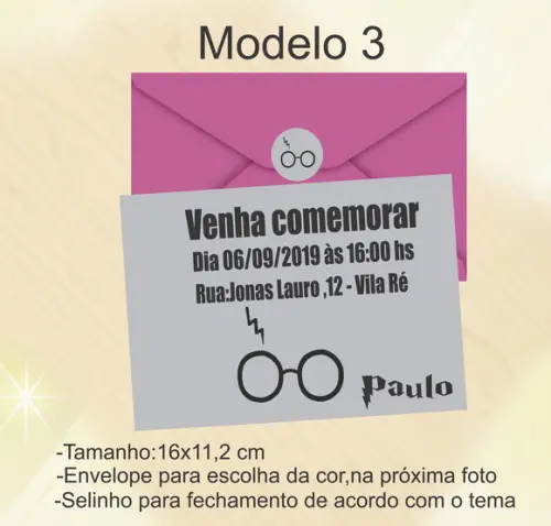 Convite-harry Potter-modelo 1