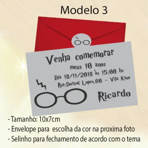 Convite-harry Potter-modelo 1