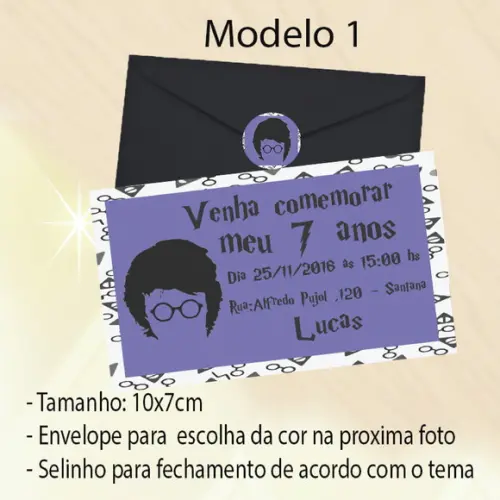 Convite-harry Potter-modelo 2