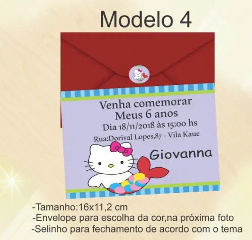 Convite-hello Kitty