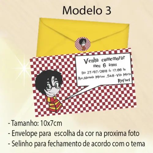 Convite-harry Potter-modelo 2