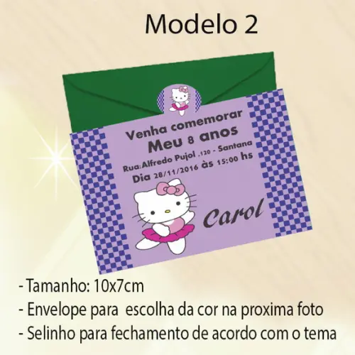 Convite-hello Kitty