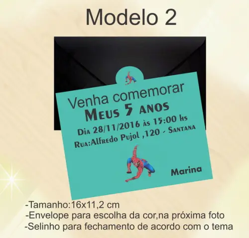 Convite-homem Aranha