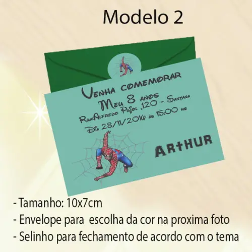 Convite-homem Aranha
