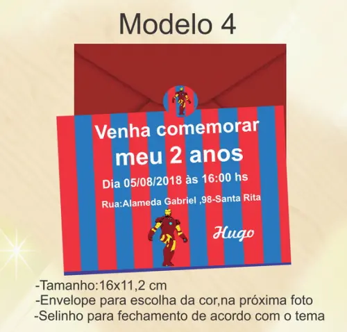 Convite-homem de Ferro