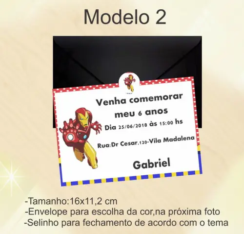 Convite-homem de Ferro