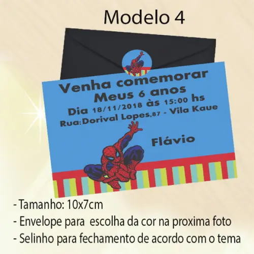 Convite-homem Aranha