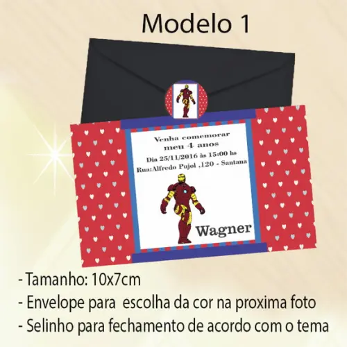 Convite-homem de Ferro