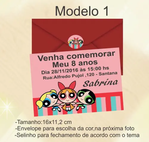 Convite-menina Super Poderosas