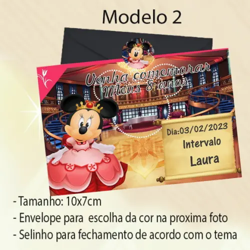 Convite-minnie Realeza