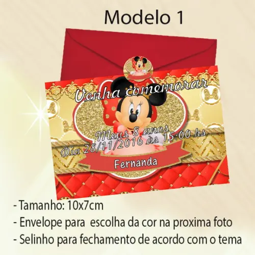 Convite-minnie Realeza