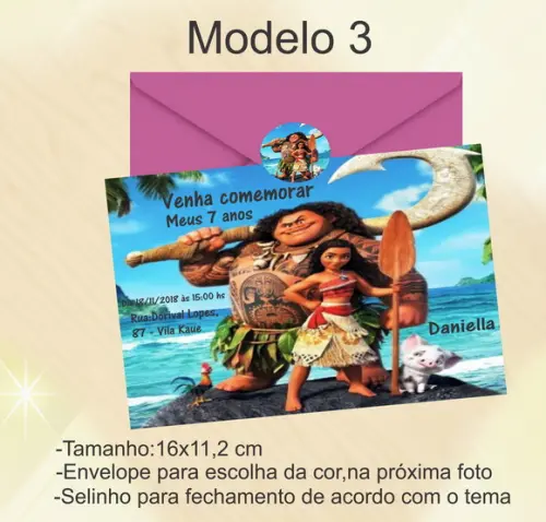 Convite-moana e Mauí