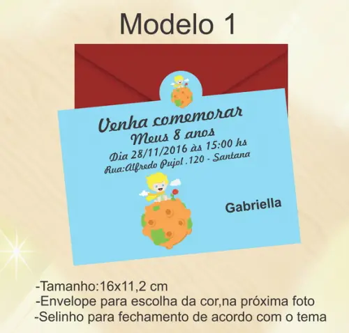 Convite-pequeno Príncipe