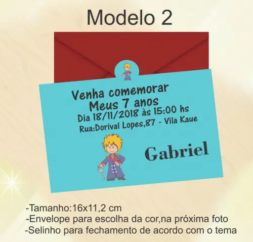 Convite-pequeno Príncipe