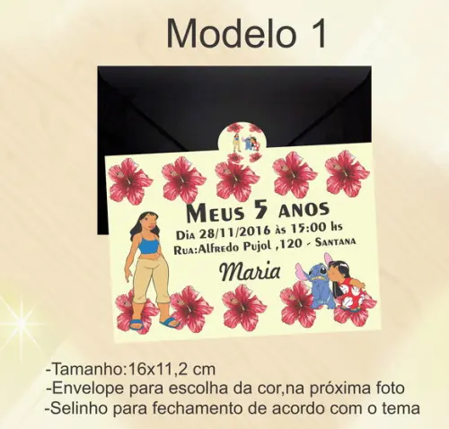 Convite-stitch e Lilo