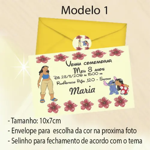 Convite-stitch e Lilo