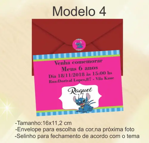 Convite-stitch e Lilo