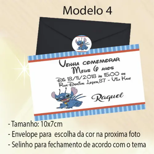 Convite-stitch e Lilo