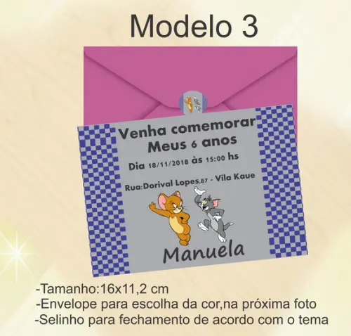 Convite-tom e Jerry