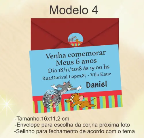 Convite-tom e Jerry