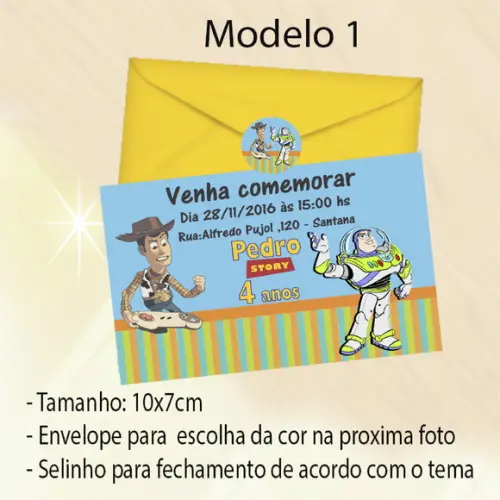 Convite-toy Story