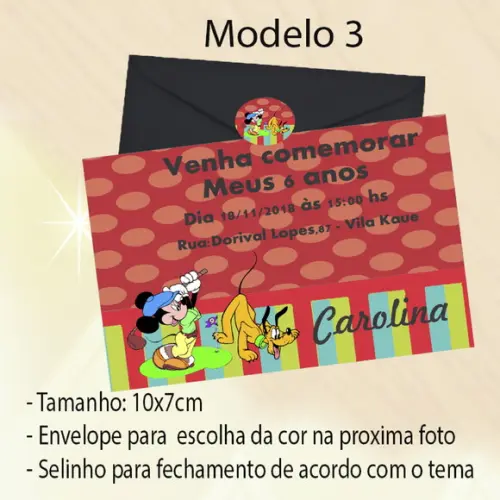 Convite-turma do Mickey