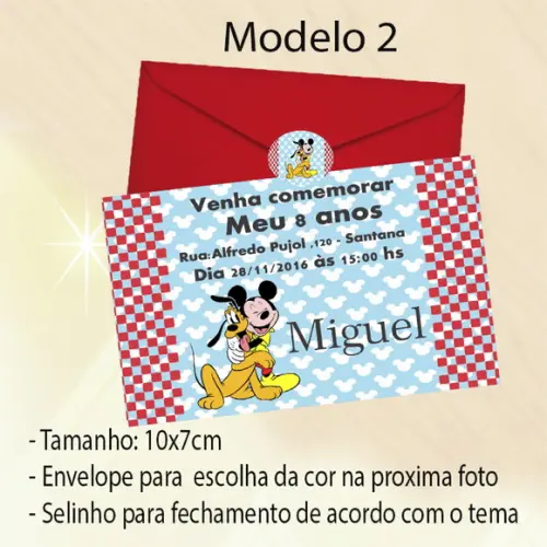 Convite-turma do Mickey