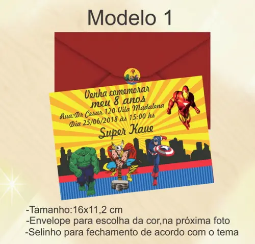 Convite-vingadores