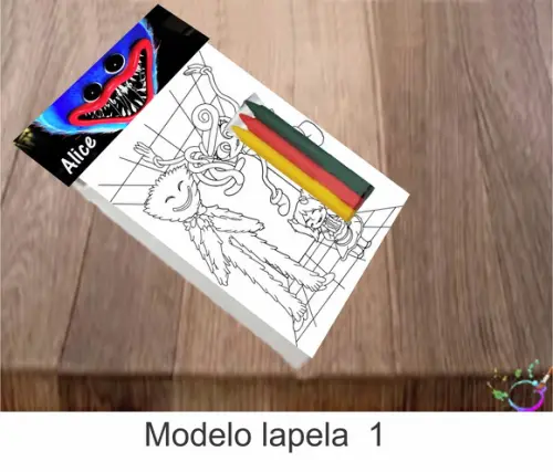 Desenhos de Colorir-(3 Giz de Cera)