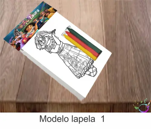 Desenhos de Colorir-(3 Giz de Cera)