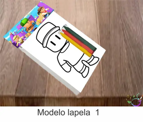 Desenhos de Colorir-(3 Giz de Cera)