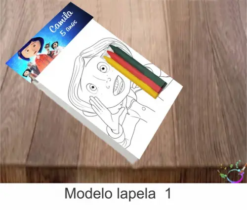 Desenhos de Colorir-(3 Giz de Cera)