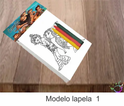 Desenhos de Colorir-(3 Giz de Cera)