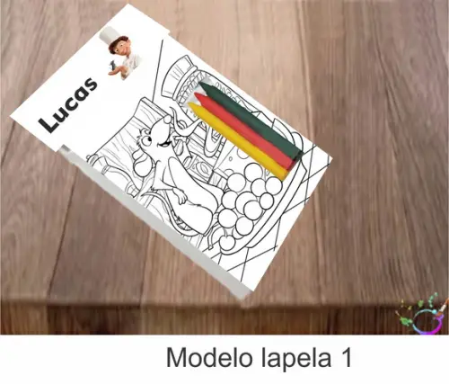 Desenhos de Colorir-(3 Giz de Cera)