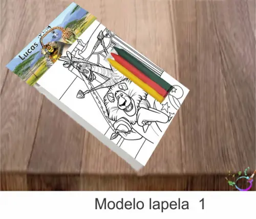 Desenhos de Colorir-(3 Giz de Cera)