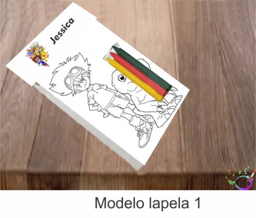 Desenhos de Colorir-(3 Giz de Cera)