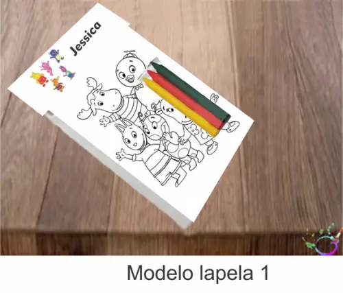 Desenhos de Colorir-(3 Giz de Cera)