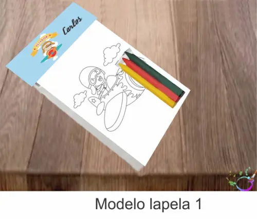Desenhos de Colorir-(3 Giz de Cera) Aviador